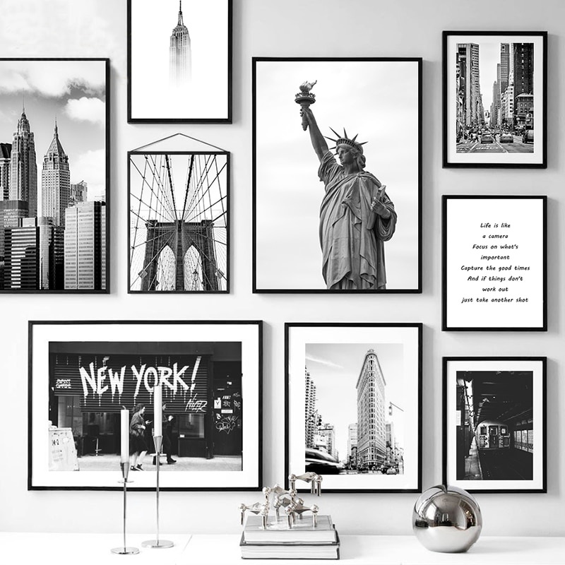 Tranh vải canvas treo tường in hình phong cảnh thành phố New York mới dành cho trang trí phòng khách