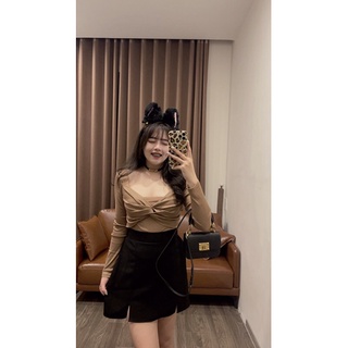 [BIGSIZE] Chân váy xẻ gấu Maii Linn Bigsize