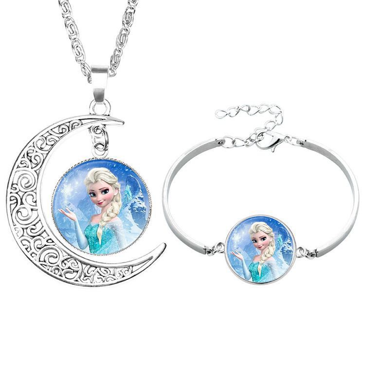DISNEY Bộ 2 Vòng Tay Công Chúa elsa Và anna Trong Phim Frozen