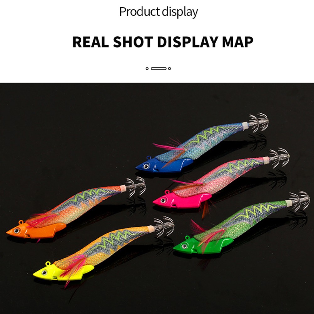 Mồi Câu Cá Nhân Tạo Hình Mực Mềm Có Lưỡi Câu