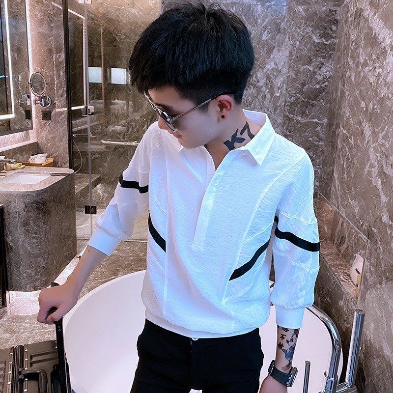 Áo Sơ Mi Tay Lửng Dáng Ôm Trẻ Trung Cá Tính Cho Nam