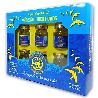 Bộ 10 hộp yến thiên hoàng 15% - vị vani - tặng 06 gói cháo + 01 lốc yến lon