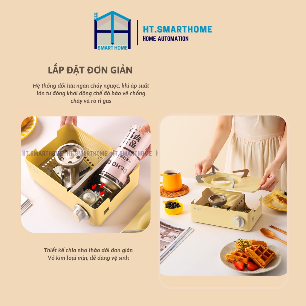 Bếp gas Mini Cassette Dr.Hows - Nhỏ gọn & di động - Lõi hợp kim - Tiết kiệm năng lượng