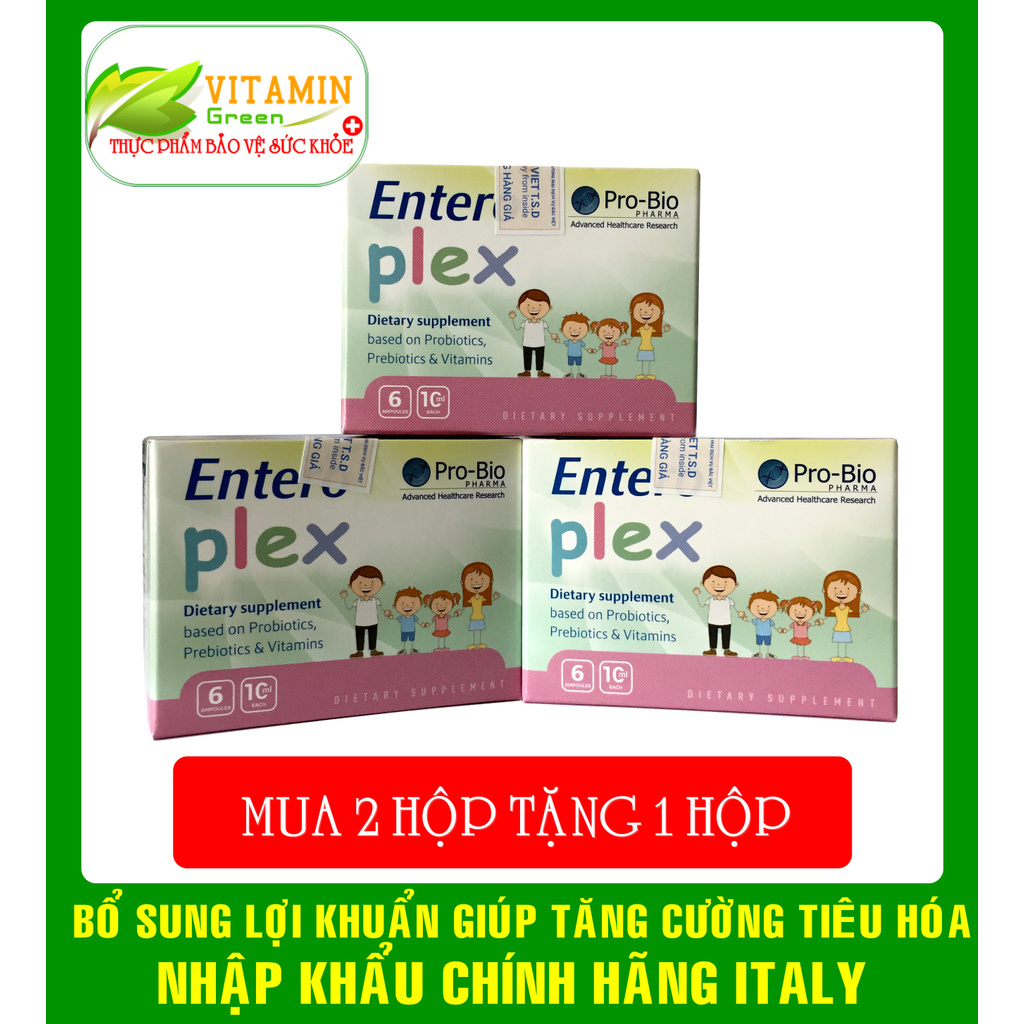 ENTERO PLEX MEN VI SINH BỔ SUNG LỢI KHUẨN  GIÚP TĂNG CƯỜNG TIÊU HÓA, HẤP THU | NHẬP KHẨU CHÍNH HÃNG ITALY