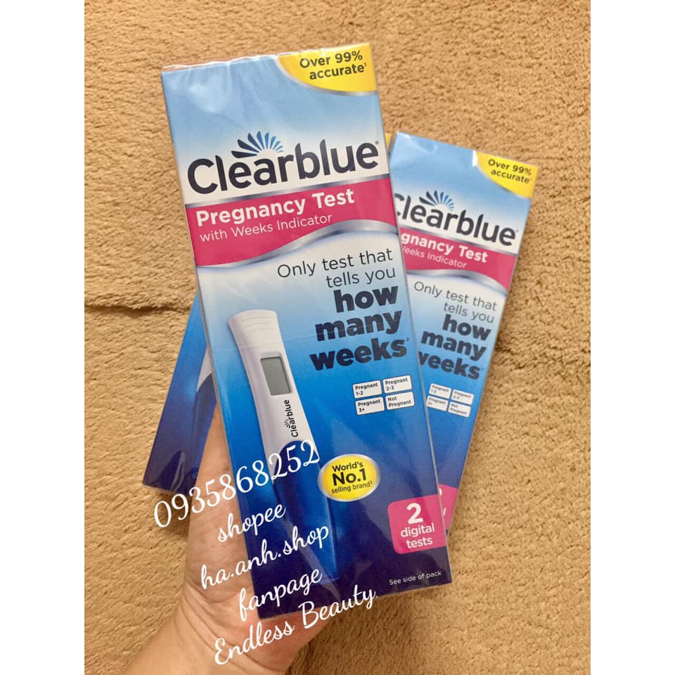 BÚT THỬ THAI ĐIỆN TỬ  Clearblue Pregnancy 2 bút chính xắc 99%