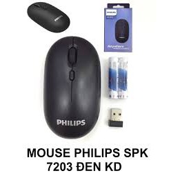 MOUSE CÓ DÂY, CHUỘT VĂN PHÒNG, CHUỘT VI TÍNH PHILIPS SPK 7203 ĐEN (KD) (M203)