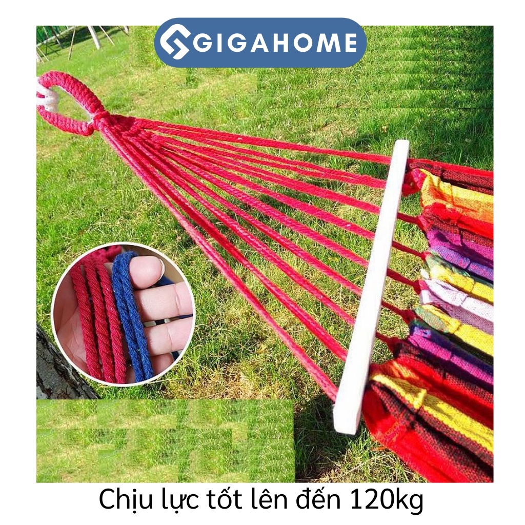Võng Du Lịch Sợi Vải Đan Canvas GIGAHOME Gấp Gọn Đi Phượt Tiện Lợi Kèm Túi 5689