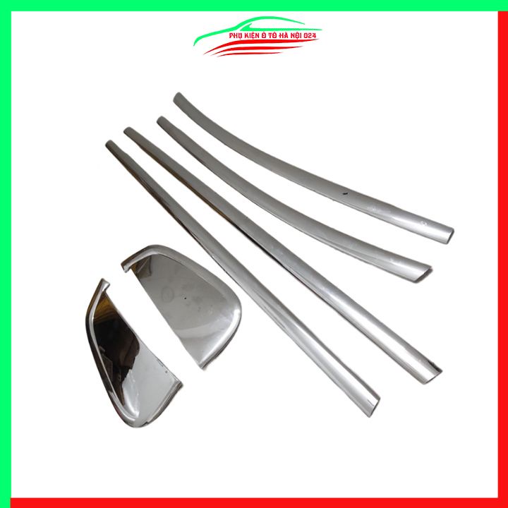 Bộ nẹp viền chân kính inox Triton 2018-2023