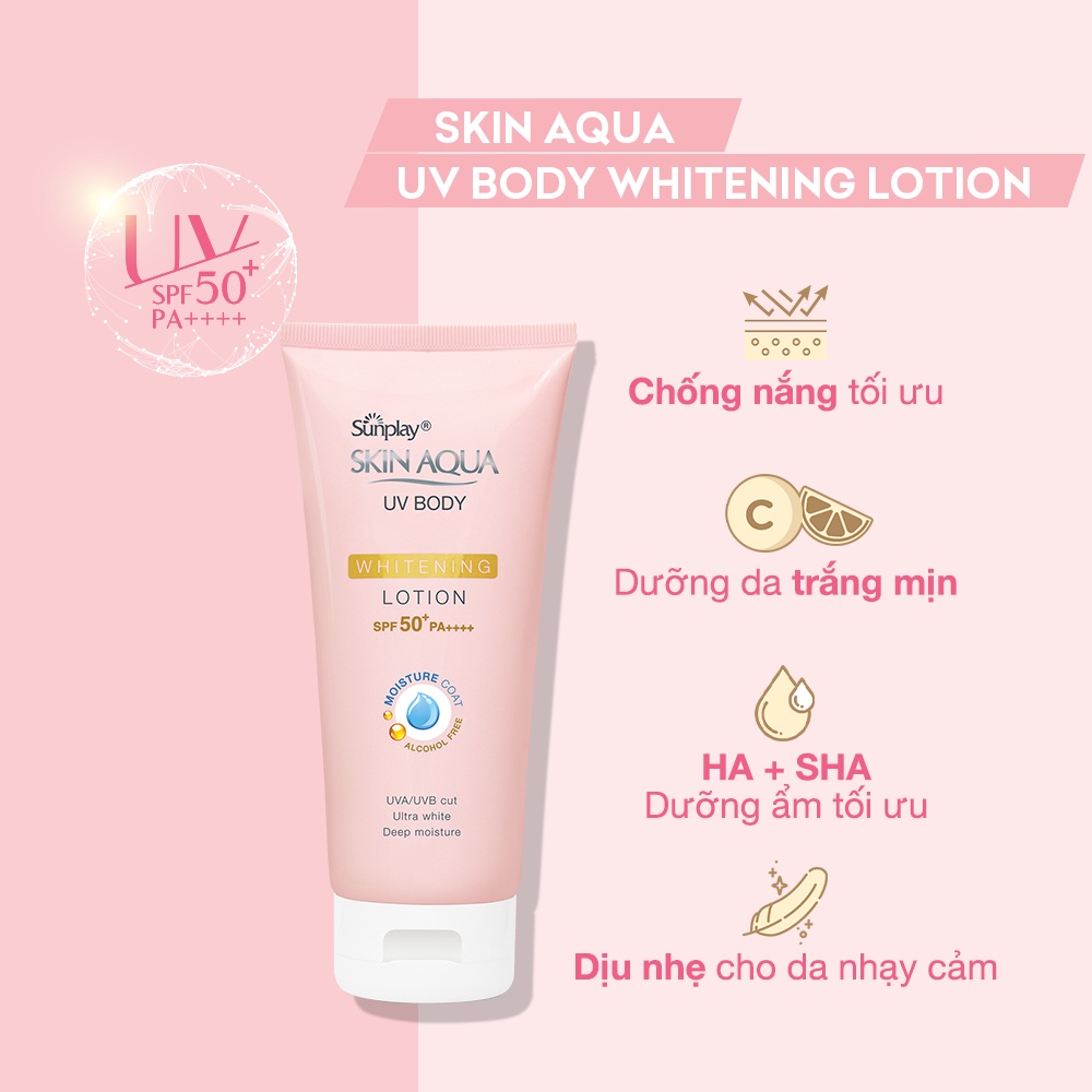 Lotion chống nắng dưỡng thể mát lạnh Sunplay Skin Aqua UV Body SPF 50+ PA++++ (150g)