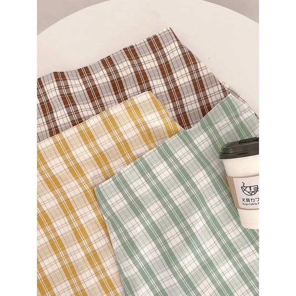 VTK027-Chân váy caro lưng thun