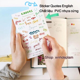 Hàng mới về lại - Sticker Quotes English cho sổ planner sổ kế hoạc nhật ký