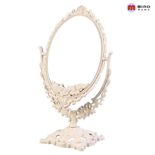 Gương trang điểm để bàn 2 mặt, gương công chúa vintage phong cách tiểu thư MIROHOME