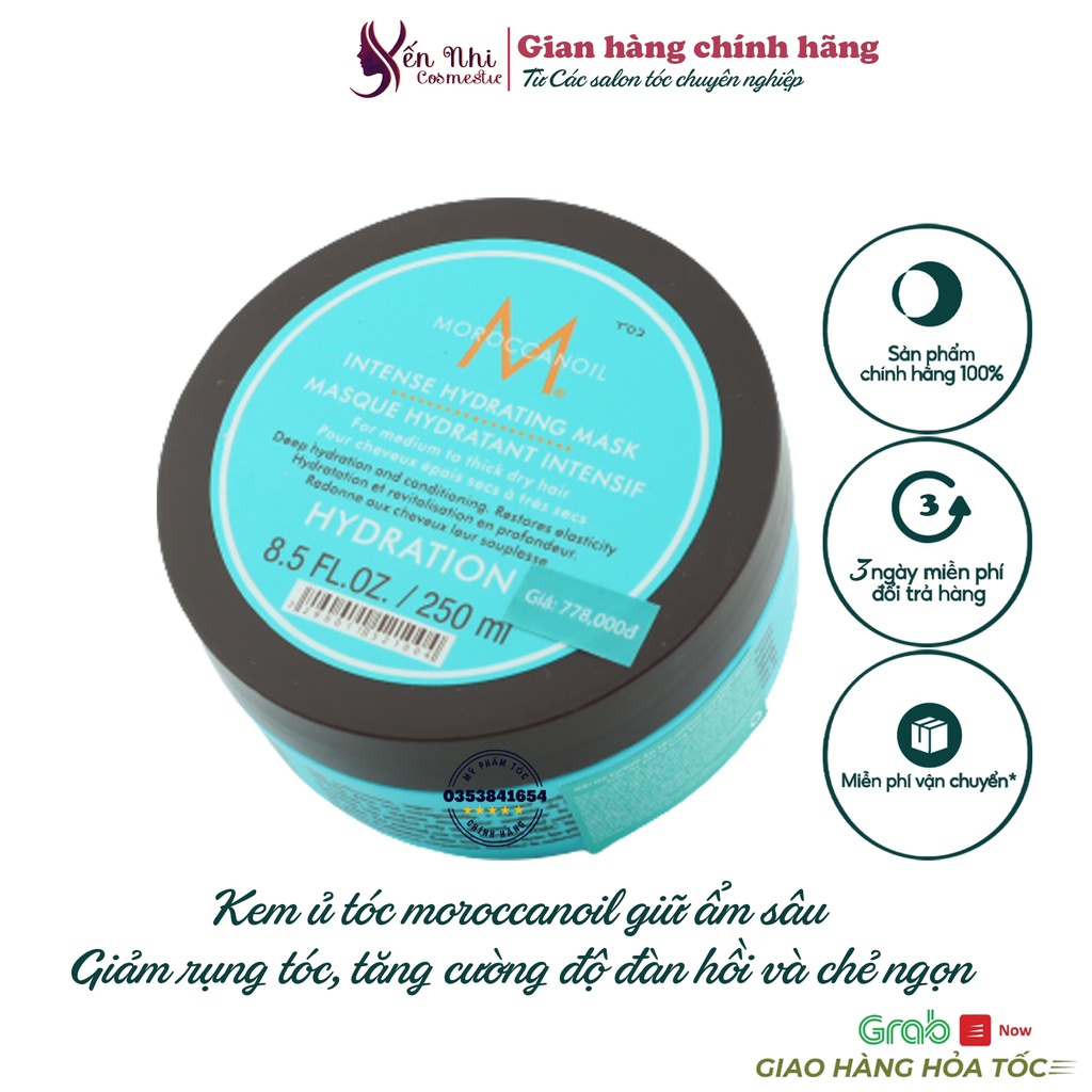 Kem ủ tóc Moroccanoil chính hãng dầu hấp tóc phục hồi hư tổn moroccanoil treatment  Hydrating Mask 250ml DT02.250ml