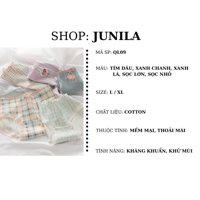 Quần lót cotton nữ kháng khuẩn dễ thương thoáng khí đáng yêu QL09 | BigBuy360 - bigbuy360.vn