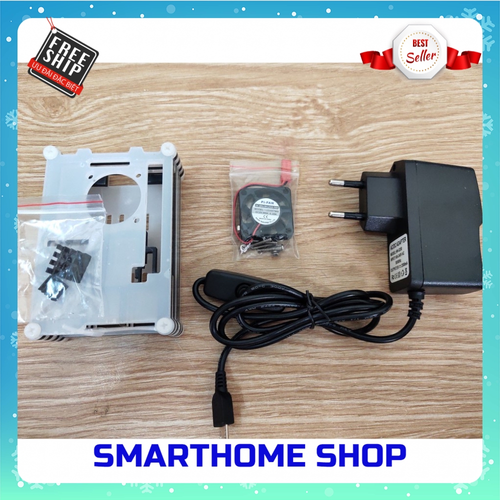 [Smarthome Shop] Bộ Compo vỏ Máy tính nhúng Raspberry Pi 2, 3
