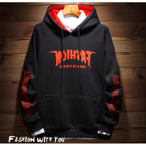 Áo Hoodies nỉ ngoại logo FASHION C067 không xù lông, siêu dày