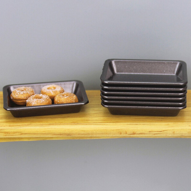 Khay Kim Loại Mini Đựng Đồ Chơi Cho Nhà Búp Bê Tỉ Lệ 1: 1