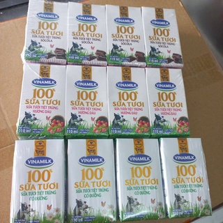 Sữa Vinamilk 110ml vị dâu, socola và có đường