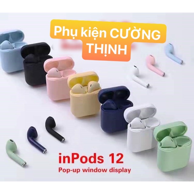 TAI nghe bluetooth inpod 12 đủ màu sắc-sản phẩm cam kết hàng chất lượng