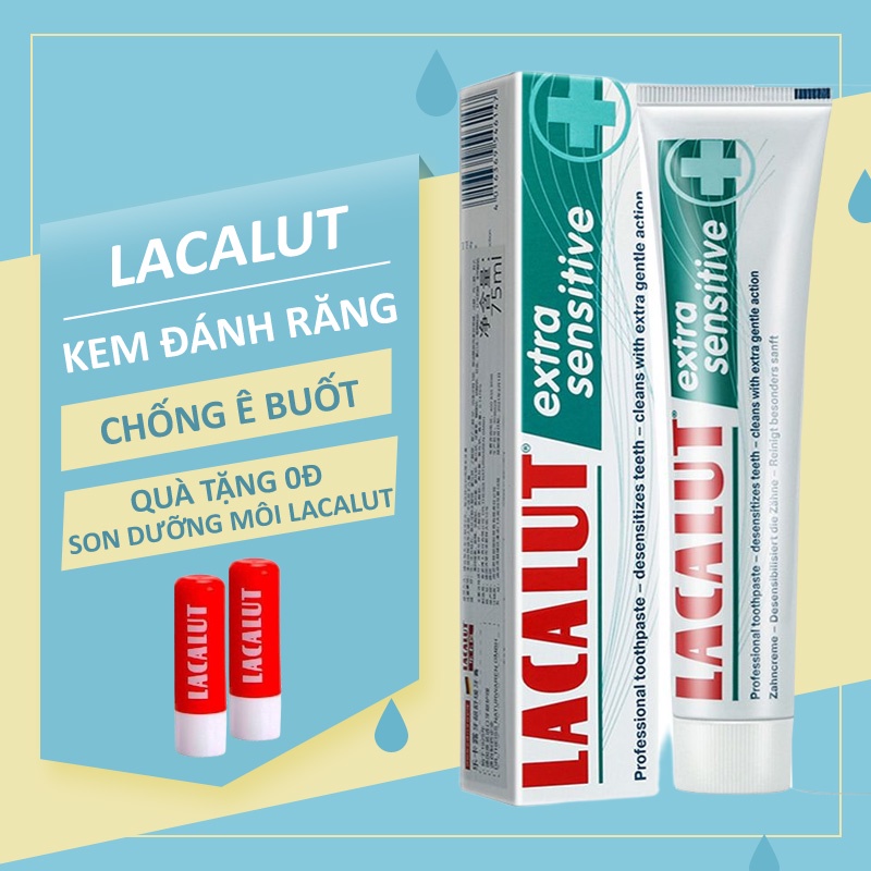 Kem Đánh Răng Sensitive Lacalut Chống Ê Buốt Giảm Đau Nhức Mẫn Cảm Giúp Răng Chắc Khoẻ