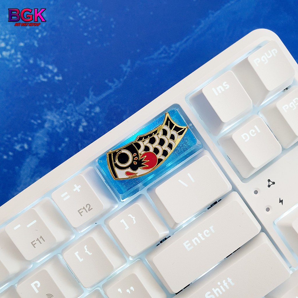 Keycap Lẻ Cờ Cá Chép Nhật Koinobori OEM 2U profile ( keycap resin độc lạ )( Keycap Artisan )