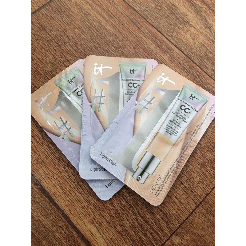 combo 3 gói kem cc cream tone cho da sáng của It cosmetics