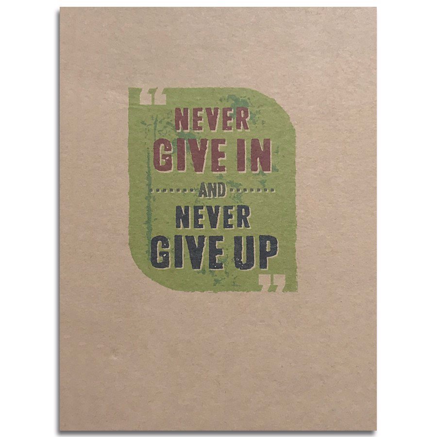 Sổ Tay : Never Give In And Never Give Up (ĐLS 08) B55