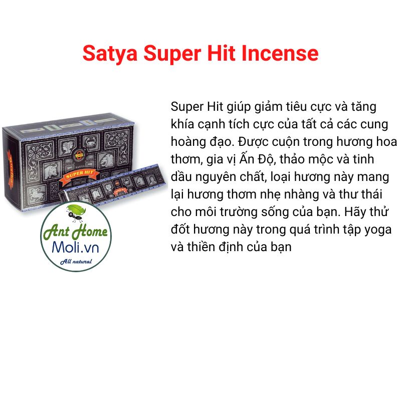Hương nhang Satya Super Hit Thanh tẩy và bảo vệ
