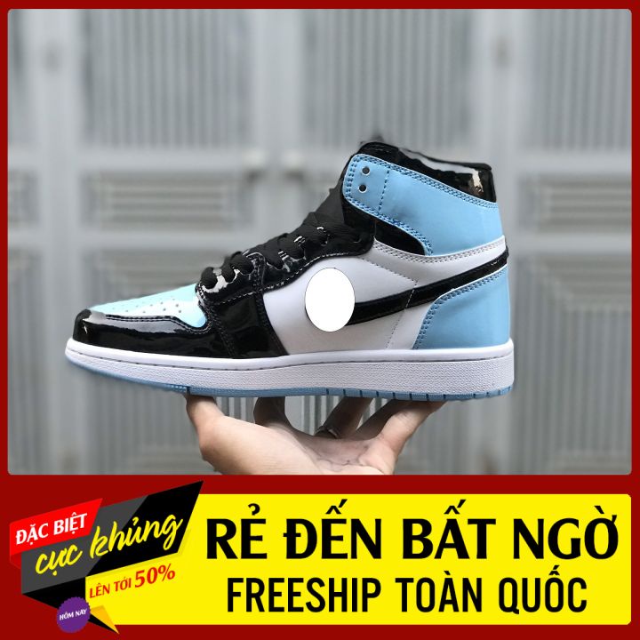 Giày thể thao cổ cao xanh bóng cho nam nữ