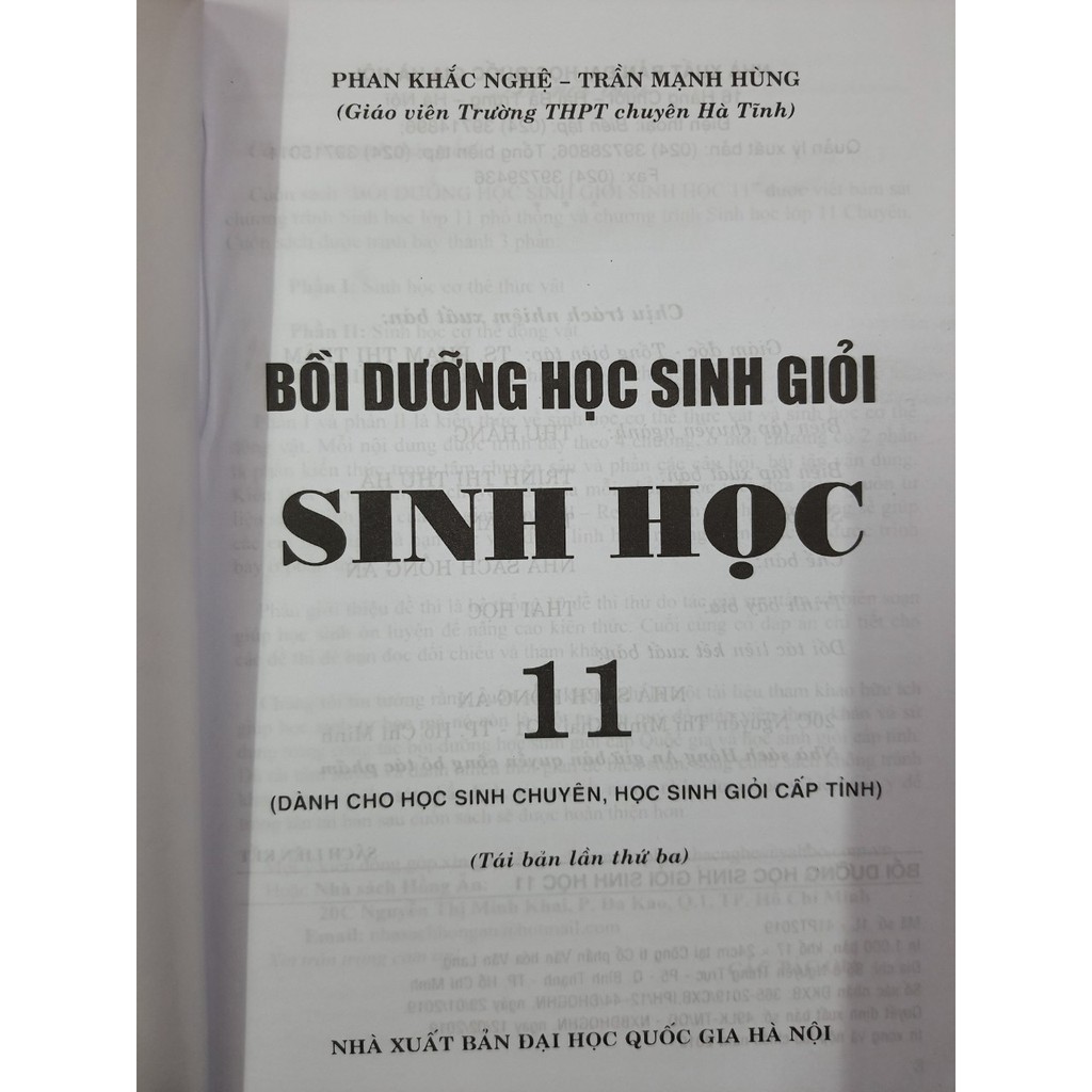 Sách - Bồi dưỡng học sinh giỏi Sinh học 11