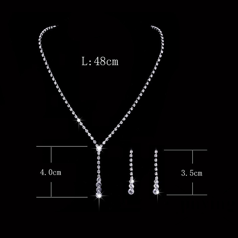 GETNOIVAS Set vòng cổ và đôi khuyên tai đính ngọc trai giả thời trang dành cho nữ