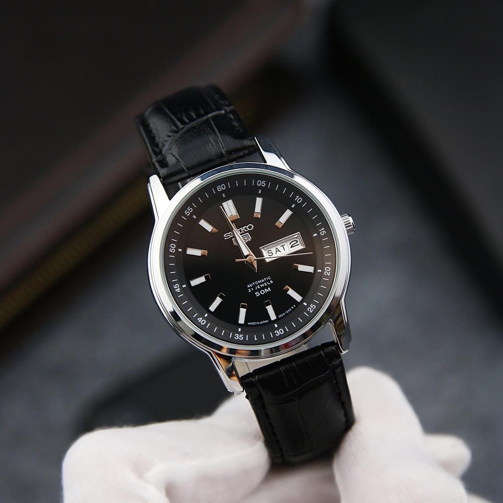 Đồng Hồ Nam Seiko Cao Cấp Dây Da, Kim Đồng Hồ Có Dạ Quang, Chống Nước 3ATM. | BigBuy360 - bigbuy360.vn