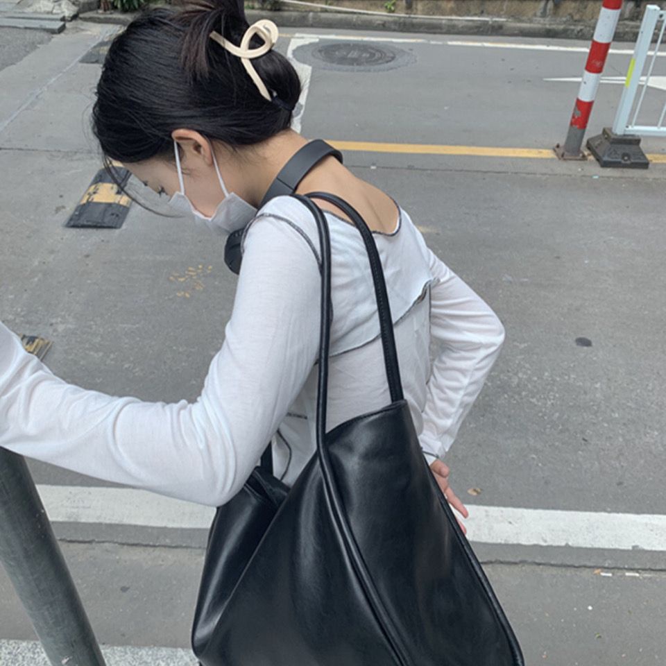 Túi Xách Tote Cỡ Lớn Phong Cách Hàn Quốc Thời Trang Thu Đông Cho Nữ