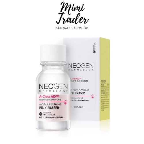 Chấm Mụn Neogen A-clear Soothing Pink Eraser 15ml Xẹp Mụn Giảm Xưng Đỏ Không Gây Kích Ứng 15ml