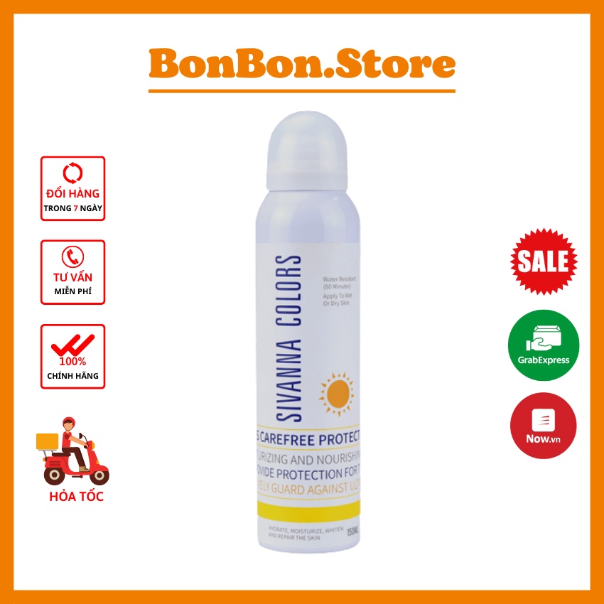 Xịt chống nắng SIVANA 150ml - Xịt chống nắng Sivana ngăn 3 tác nhân gây hại