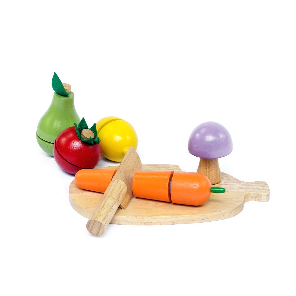 Đồ chơi cắt trái cây cho bé | Đồ chơi cắt trái cây rau củ quả 5 loại bằng gỗ