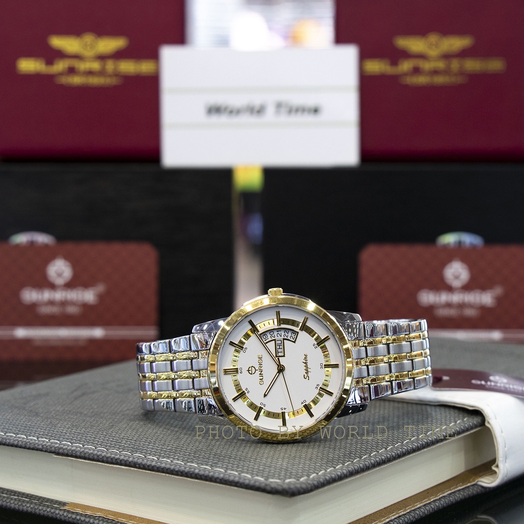 Đồng Hồ Nam Sunrise DM767SWA [ Chính Hãng Full Box ] Sapphire Chống Xước - Chống Nước
