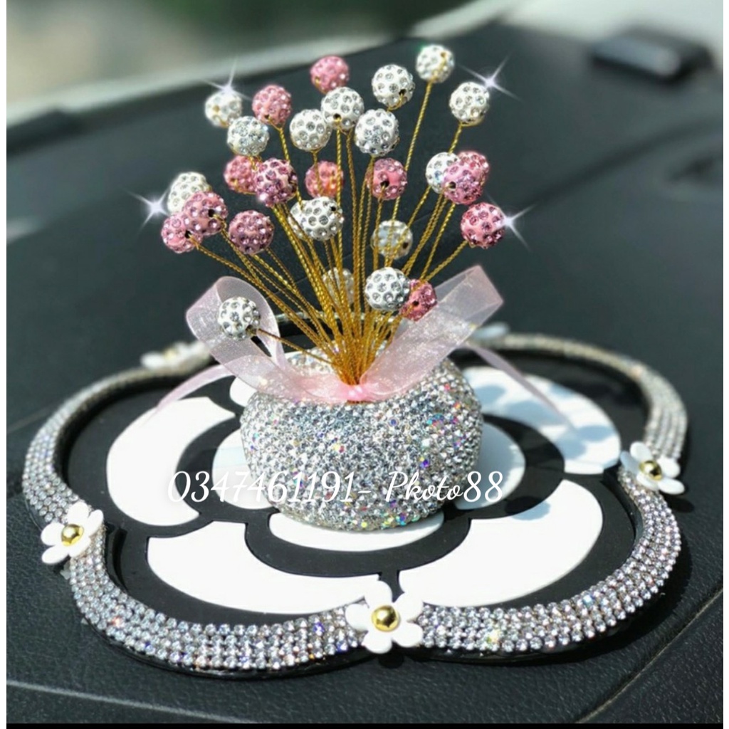 Cây tài lộc trang trí taplo xe , mix set trang trí siêu xinh tạo điểm nhấn cho xế yêu mang lại sự tươi mới và bình an