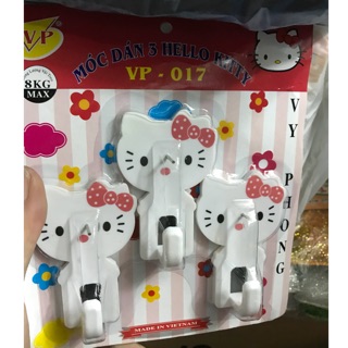 Móc dán tường hellokitty đóng đinh ( 10 vỉ/ 3 cái )