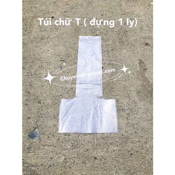 200gr/500gr/1kg Túi chữ T, túi đựng ly cà phê, túi mang đi, túi đựng ly, bịch nylon, túi nhựa, túi nilon