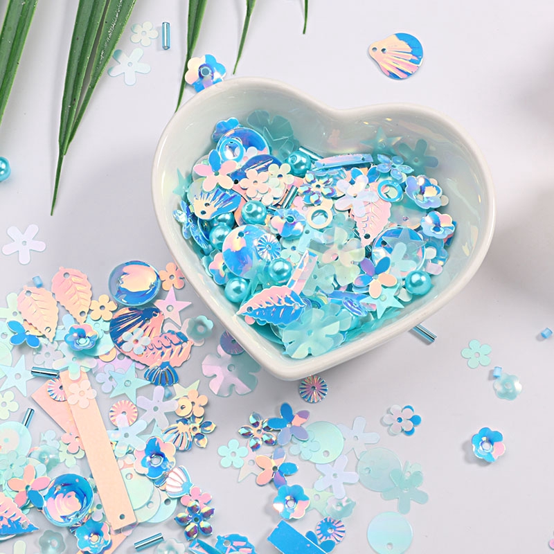 Hạt Kim Sa Hình Vỏ Sò/Hoa/Lá/Sao Biển/Hạt Ngọc Trai Tự May Vá Thủ Công DIY