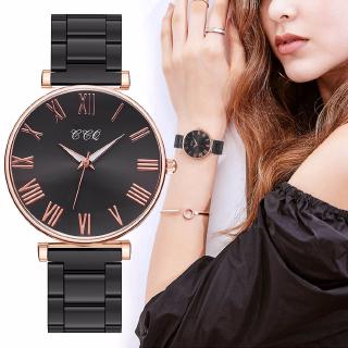Hot Sale🔥Women Stainless Steel Roma Dial Watch Luxury Ladies Quartz Watch CCQ Clock Dropshipping