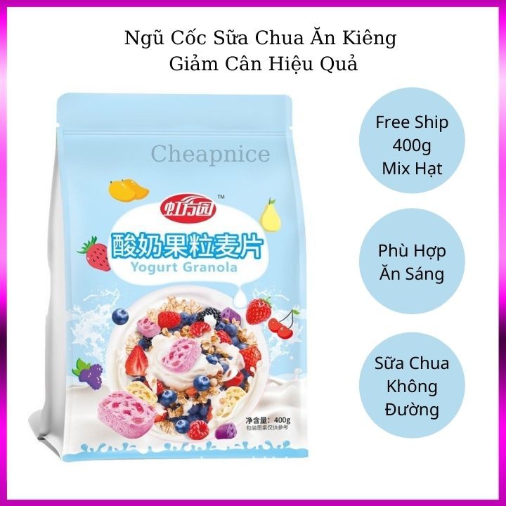 Ngũ Cốc Sữa Chua Ăn Kiêng, Giảm Cân Hiệu Quả ,  Không Lo Béo Phì, Giải Quyết Bụng Đói, Mix Hạt Siêu Ngon.