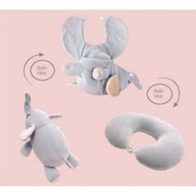 Gấu bông biến hình thành gối cổ chữ U siêu tiện ích