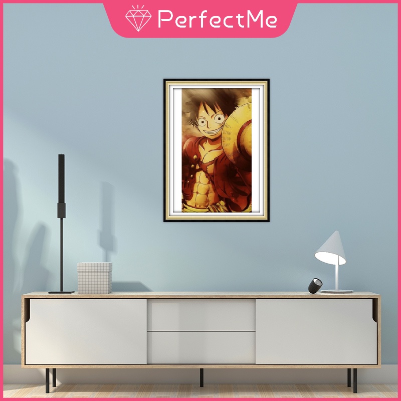 Tranh đính đá họa tiết hoạt hình One Piece độc đáo kích thước 30x40cm trang trí nhà cửa