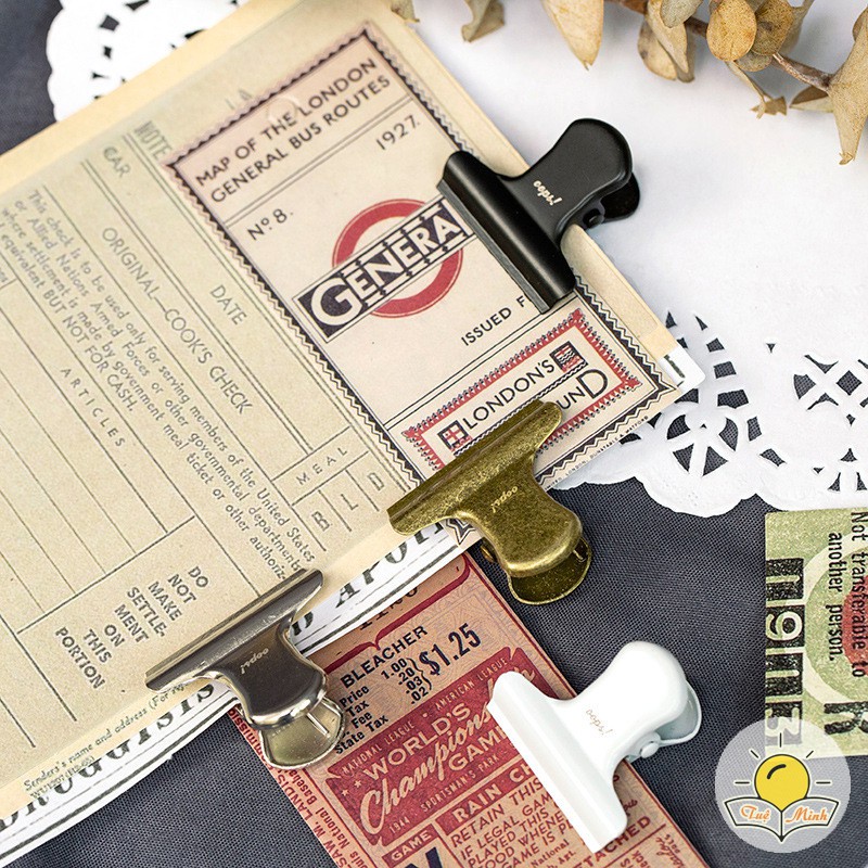 Kẹp giấy phong cách cổ điển kim loại kiểu dáng độc đáo K04