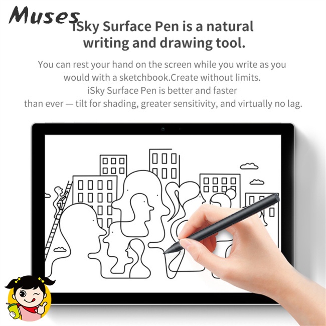 Bút Cảm Ứng Áp Suất Từ Tính 4096 Cho Surface Pro 3/4/5/6/7 Pro X Tablet