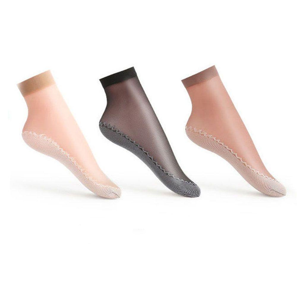 Bộ 10 Đôi Vớ Lụa Mát Xa Mắt Cá Chân Thoáng Khí Chống Trượt