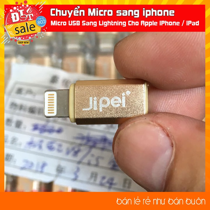 Đầu chuyển Micro USB Sang Apple / Type C - Màu gold