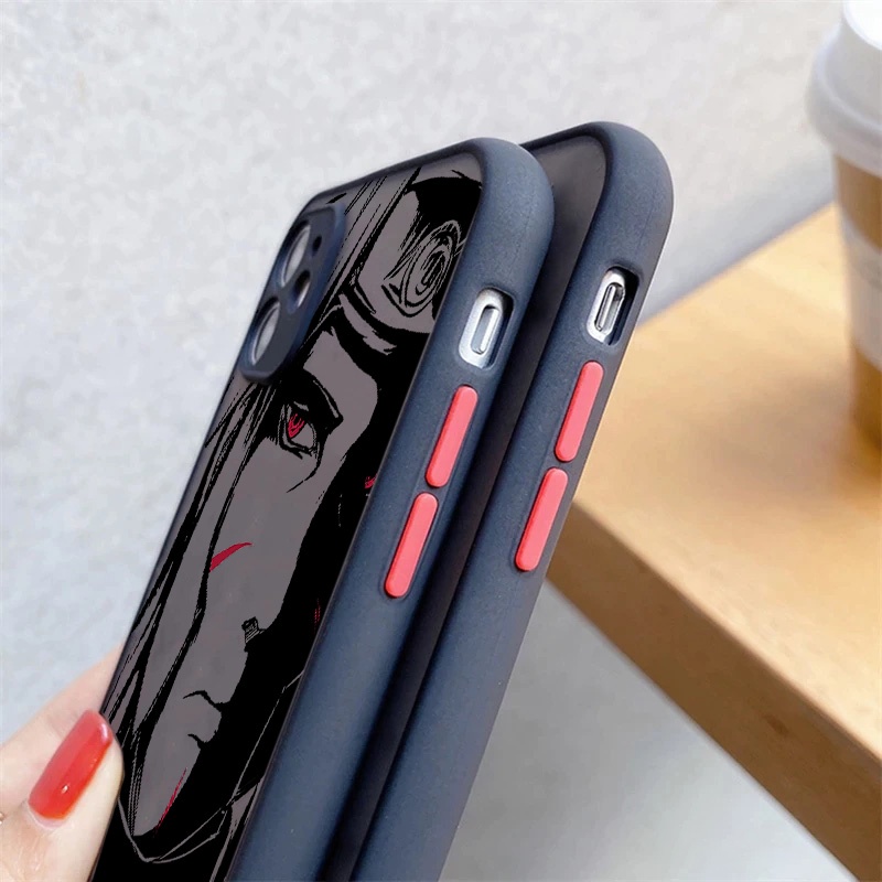 Ốp điện thoại cứng in hoạt hình Naruto bảo vệ camera dành cho iPhone 11 13 Pro Max 12 7 8 SE